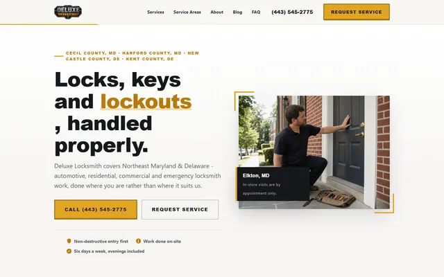 Deluxe Locksmith website