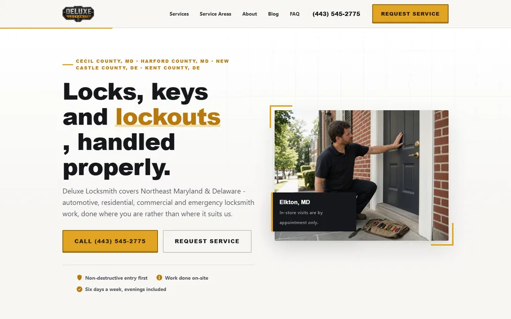 Deluxe Locksmith website