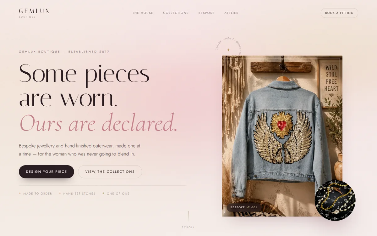 Gemlux Boutique website