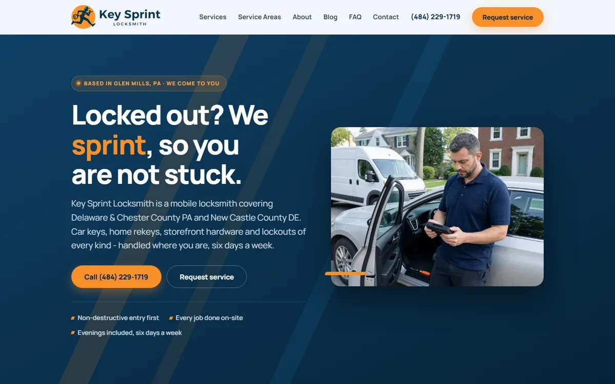 Key Sprint Locksmith website